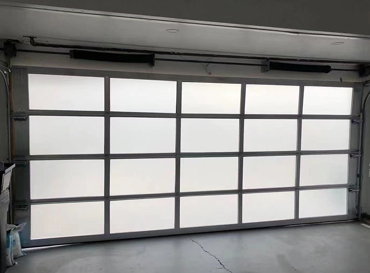 铝合金双车库位透视门